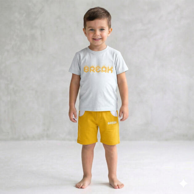 Break T-shirt & short [ Yellow ]