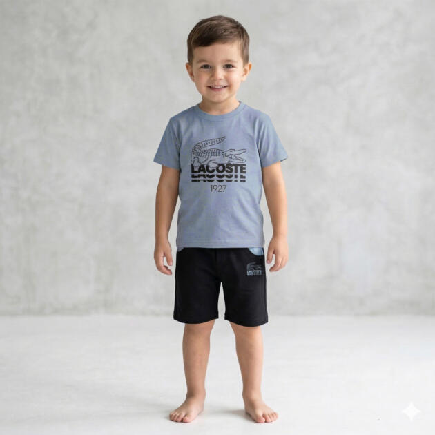 Lacoste T-shirt & Short [ Sky Blue ]