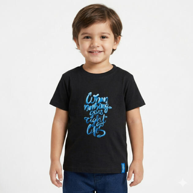 When nothing goes T-shirt 2 piece [ black ]