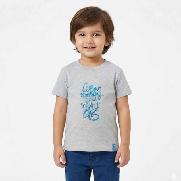 When nothing goes T-shirt 2 piece [ grey ]