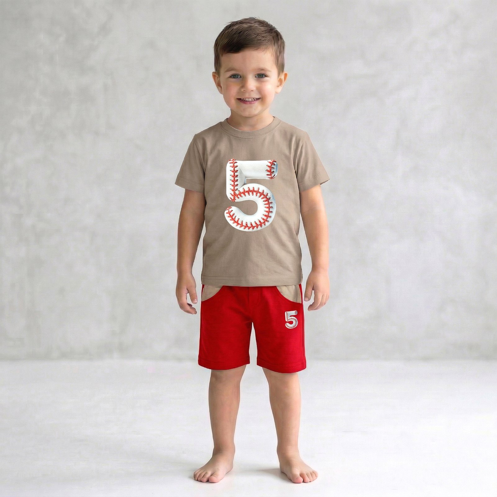 Five design T-shirt & Short - Image 6