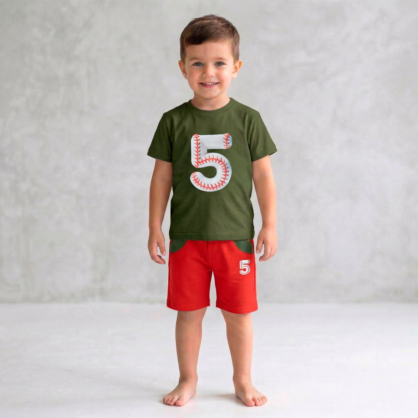 Five design T-shirt & Short - Image 2