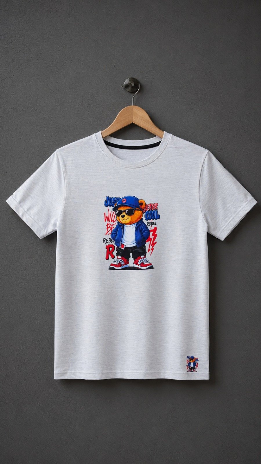 Rebel Bear Graphic Kids T-Shirt